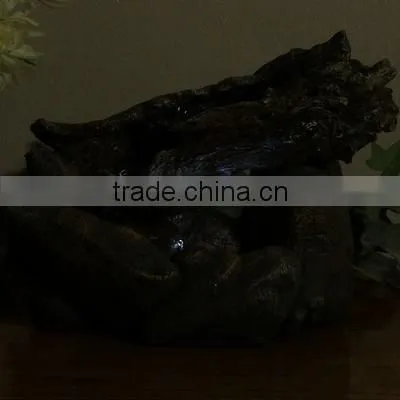 Fallen Log on River Rock Tabletop Fountain with LED Lights
