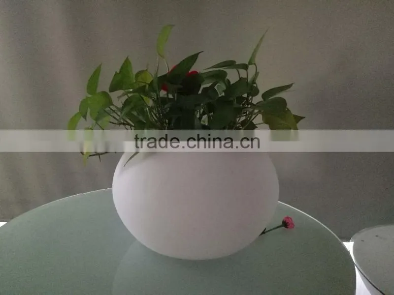 Infrared remote control PE plastic display led flower pots