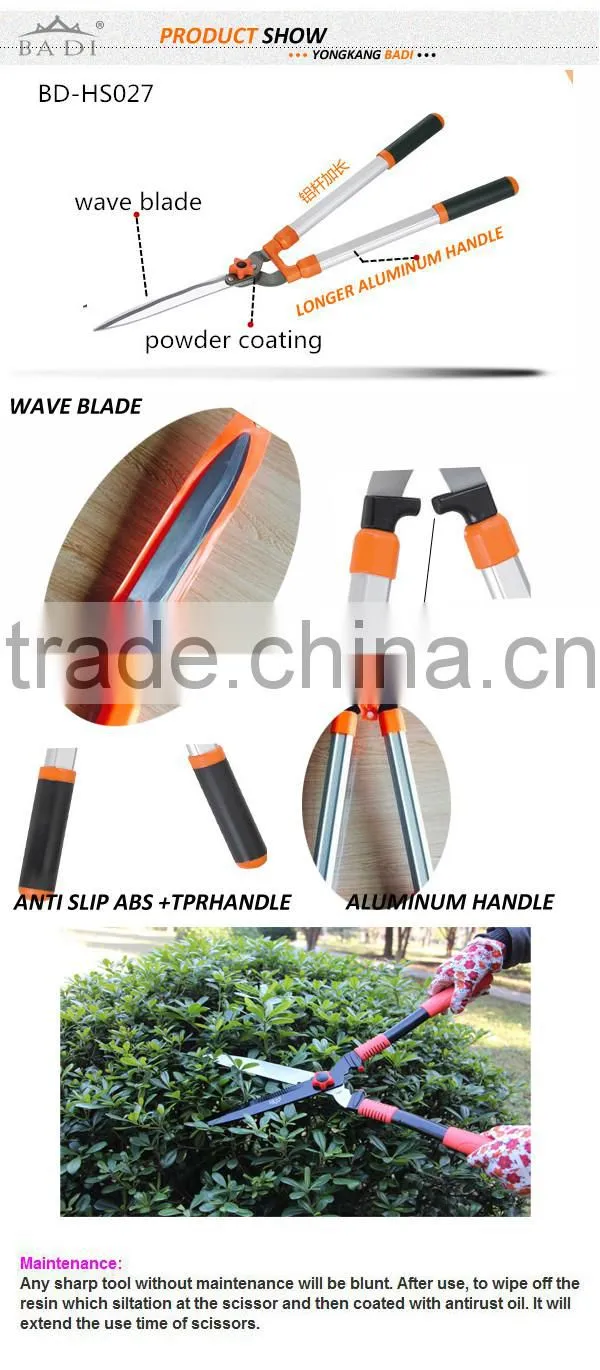 good service aluminum handle garden pruning hedge shear