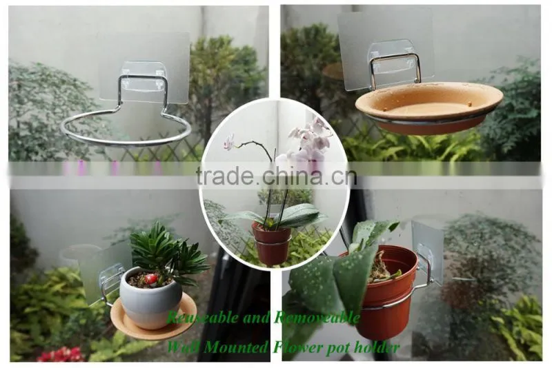 Reuseable and Removeable Wall Mounted Flower pot holder