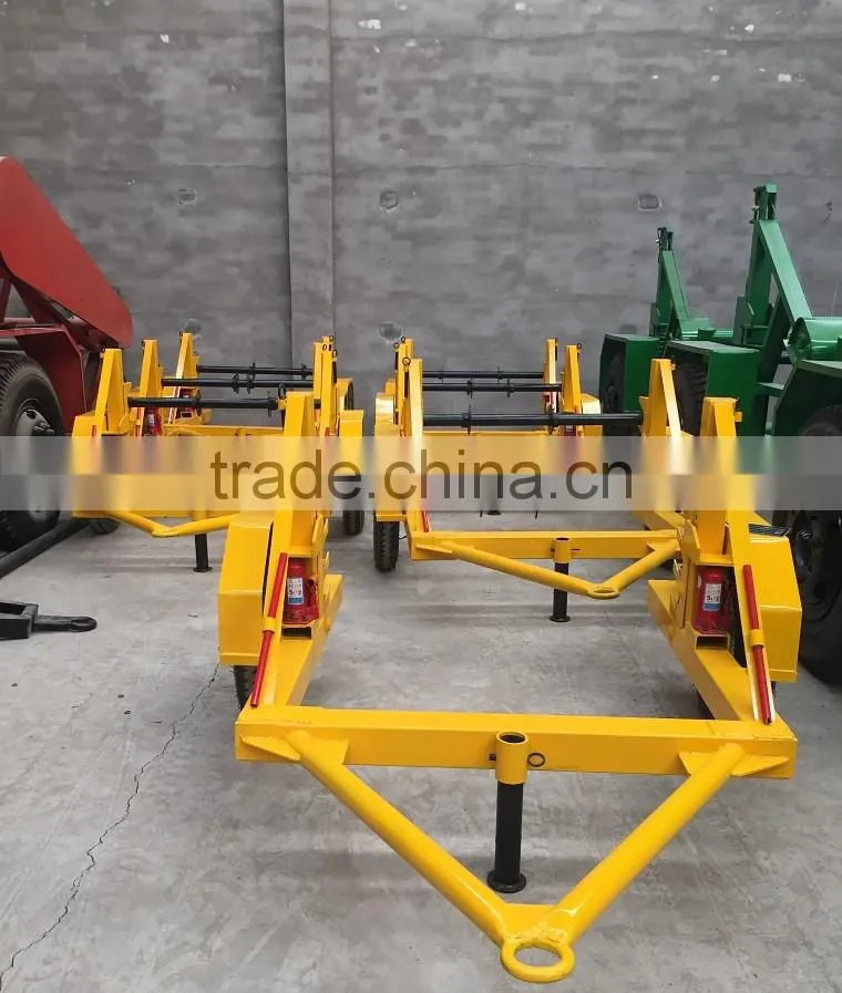Supply Mini Optical Fiber Cable Reel Trailer Max 1.5T ,CHINA / Hydraulic Steel wire rope drum trailer