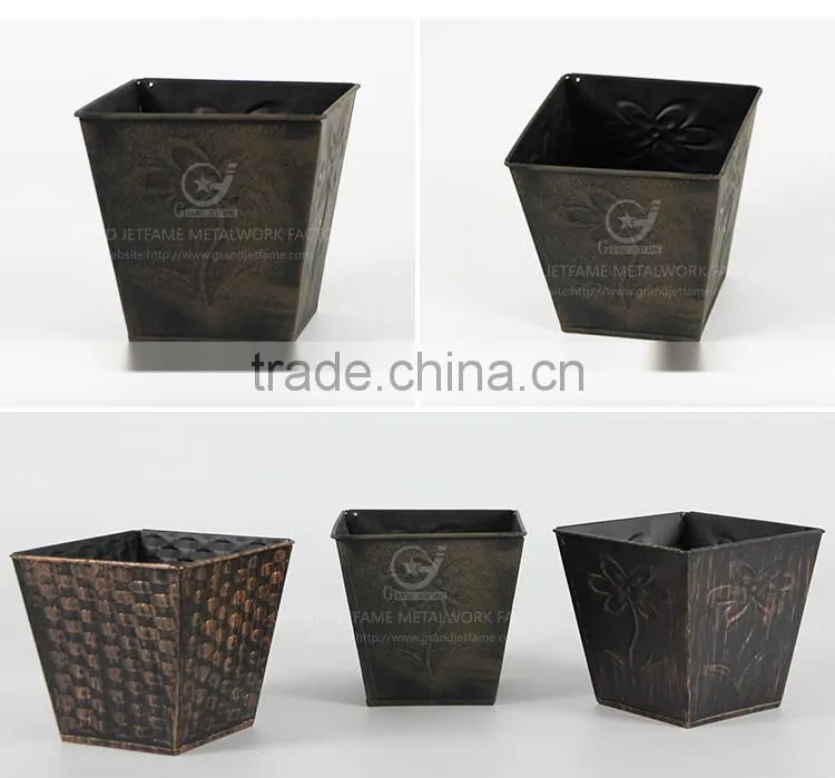 homeware iron and zinc powder coated the flower bucket french galvanized flower buckets