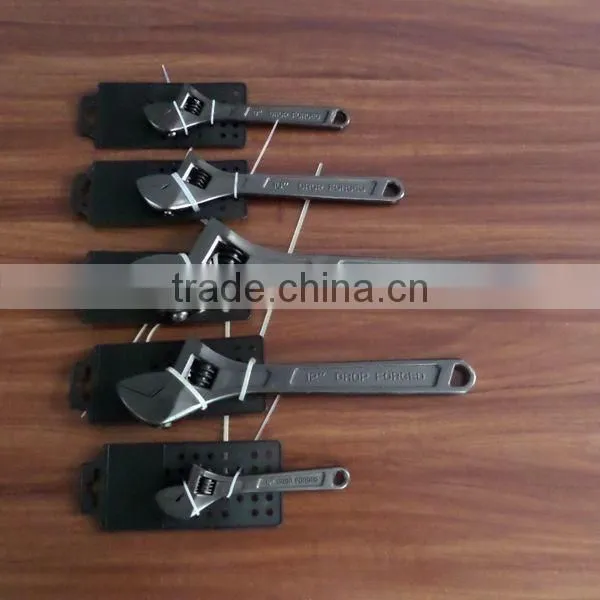 Carbon steel material hand tools adjustable wrench for industrial