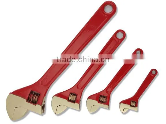 Nonsparking Aluminum Bronze Adjustable Wrench With Plastic Handle 6inch-18inch