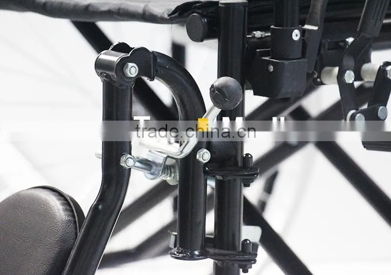 Topmedi manual hospital chair steel wheelchair for handicapped person