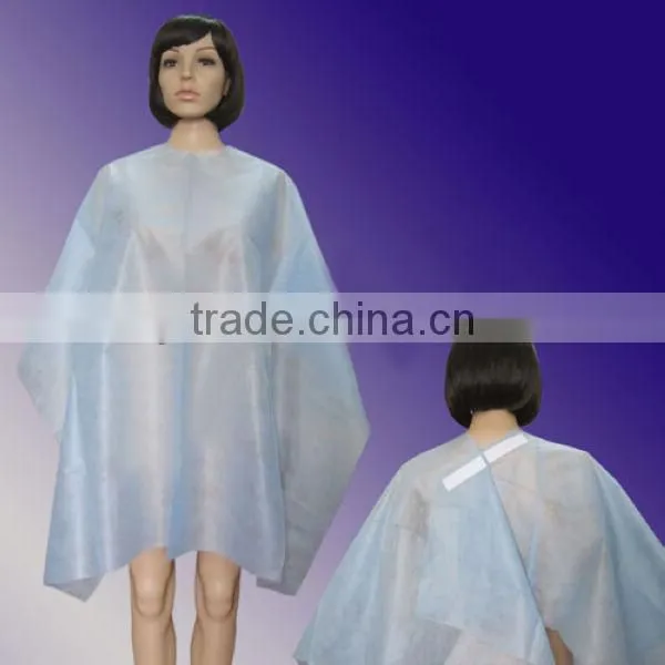 Disposable PE cape &CPE cap for hair cutting Hairdressing beauty salon spa waterproof
