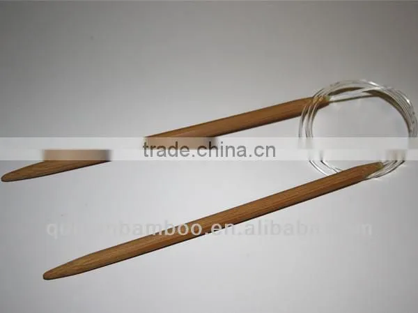Natural And Carbonized Color Circular Bamboo Knitting Needle