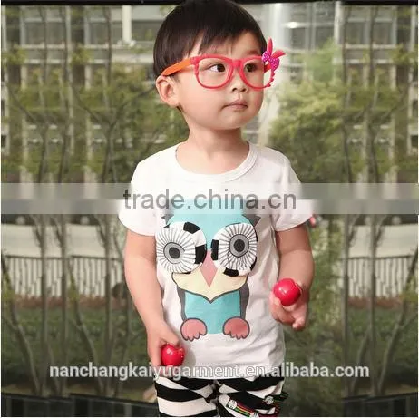 Boy kids funny printed 100%cotton t shirt
