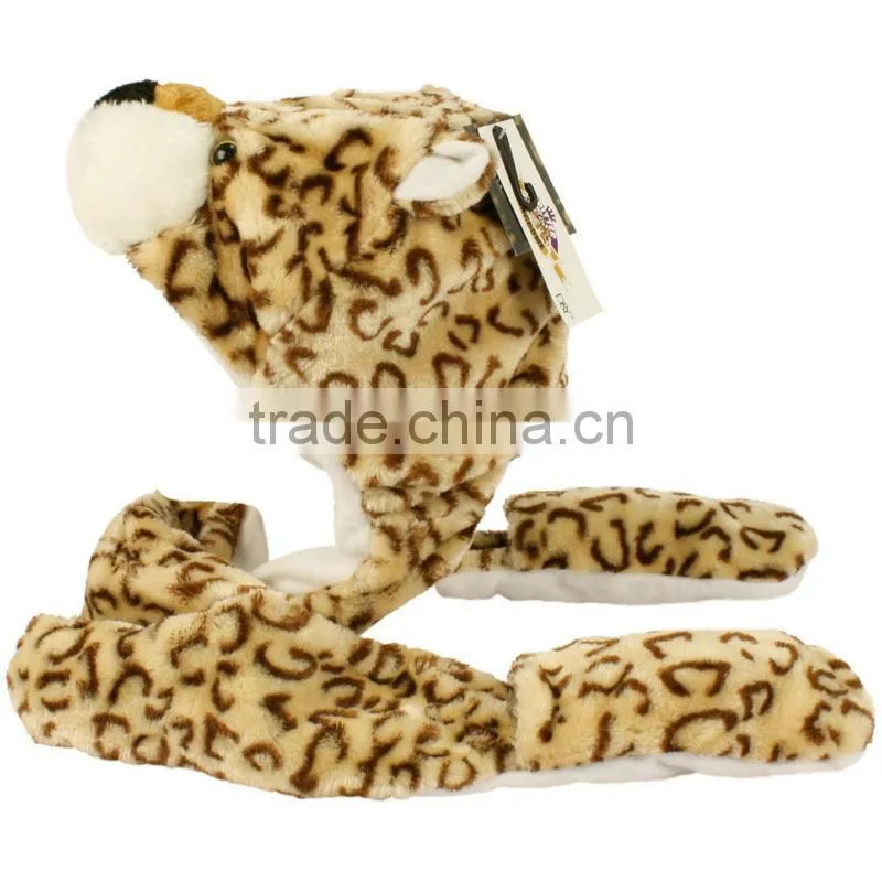 2013 fashion long scarf plush adult winter fur hat animal ears