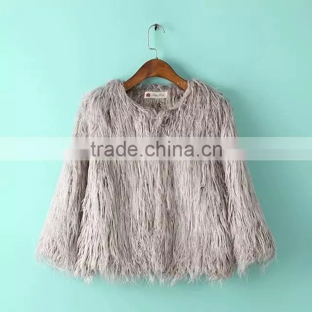 2017 fake fur new autumn and winter women fur fur coat long sleeves women sweater coat