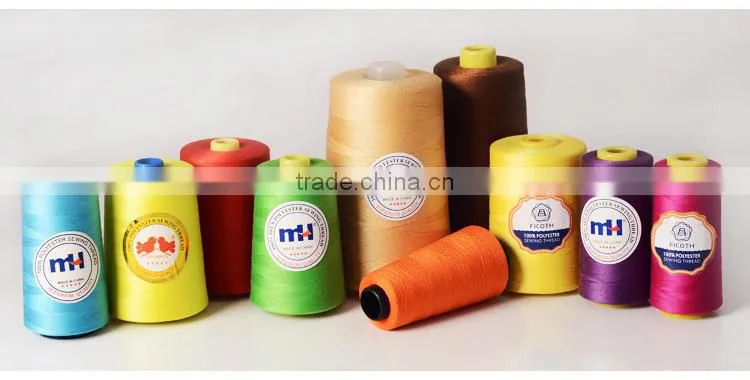 High quality different types of 100% spun polyester sewing thread
