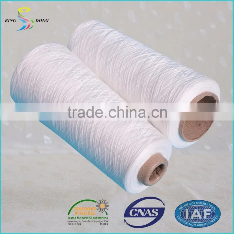 Ne 36s/2 raw white 100% virgin polyester spun yarn for sewing