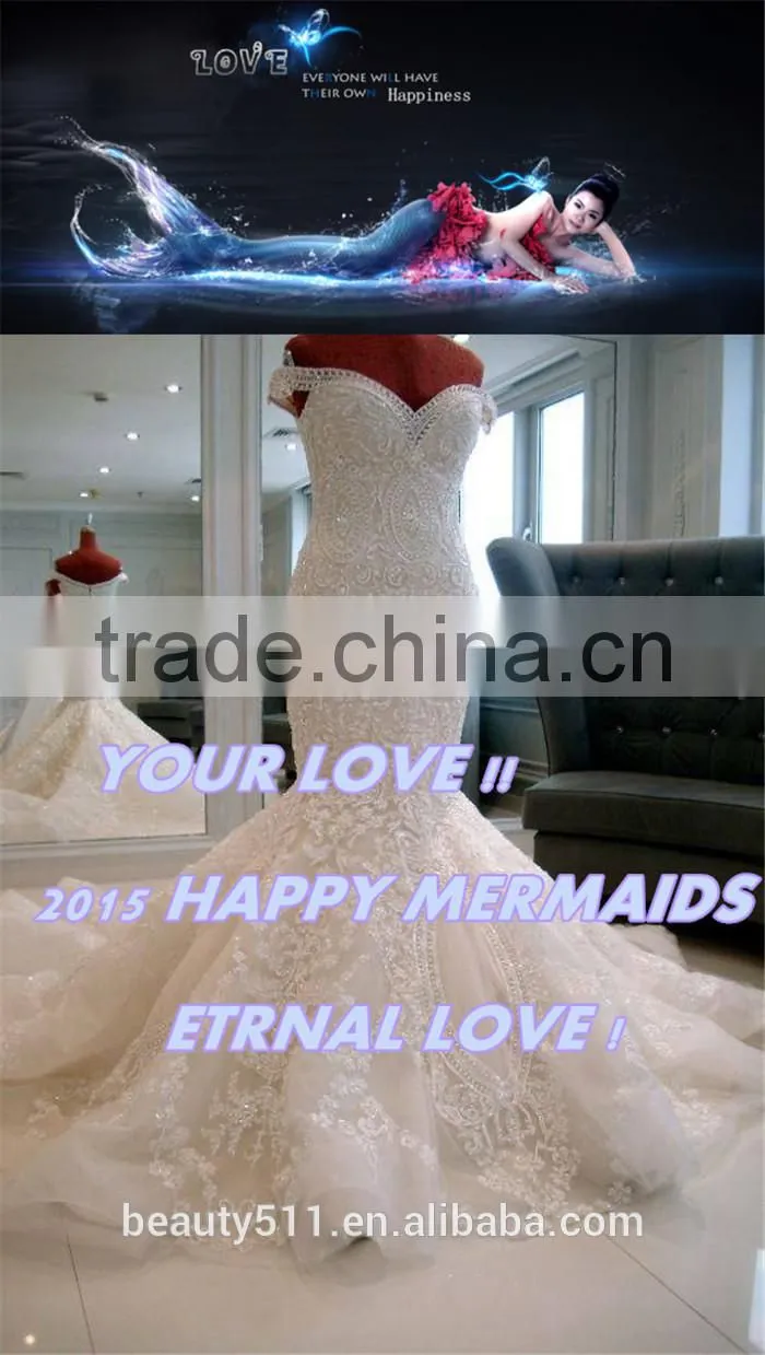 wedding gowns 2017 bridal dress Round neck chiffon Sleeveless elegant prom wedding gowns Mermaid Lace wedding dress AS292