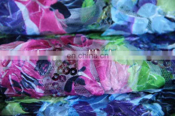 Mesh Ribbon Embroidery Printed