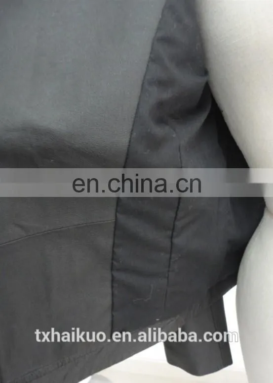 Ladies o'neck black leather jacket