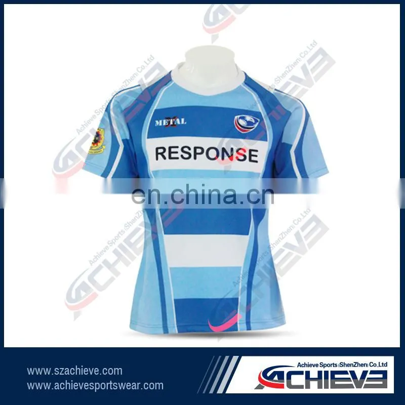 DIY sublimated rugby jersey, youth club rugby uniforms