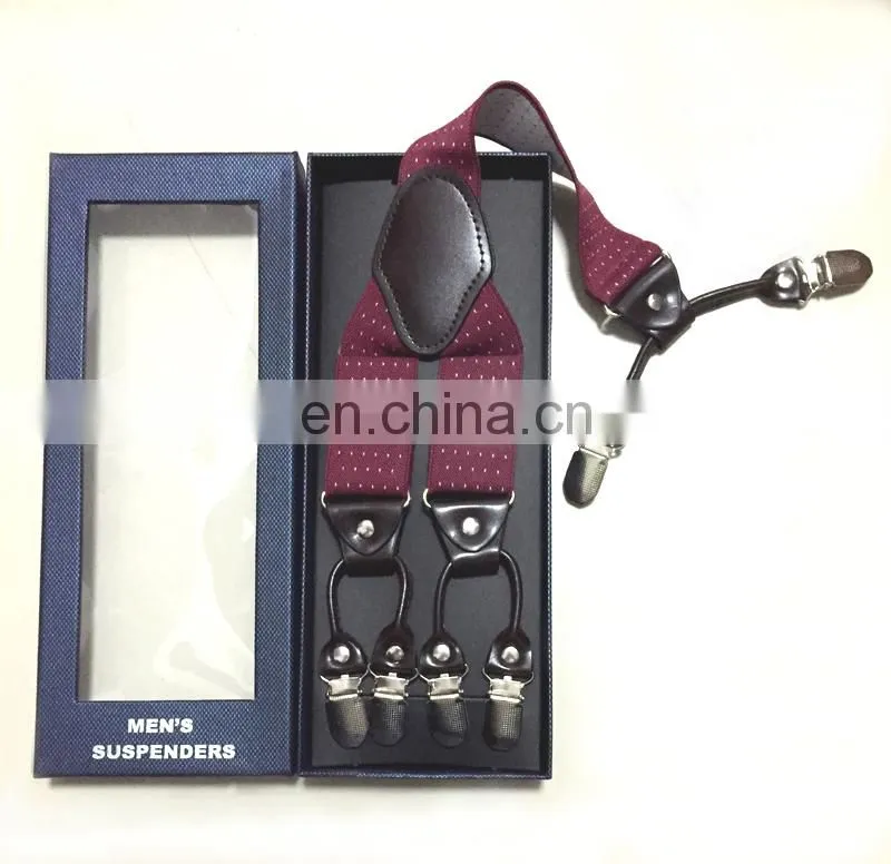 Wholesale fashion high quality men's colorful suspenders