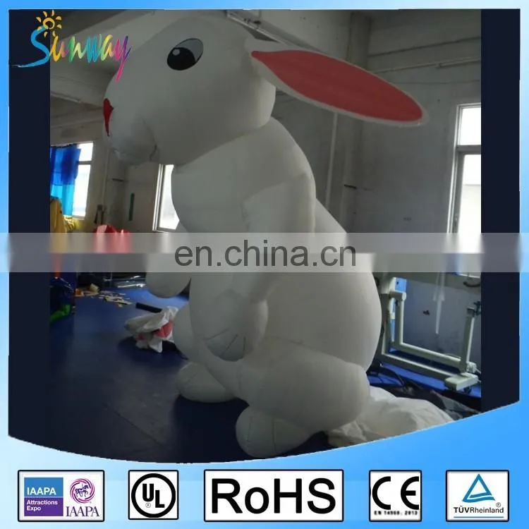 3M High Giant White Inflatable Rabbit Animal For Decoration Or Advertising