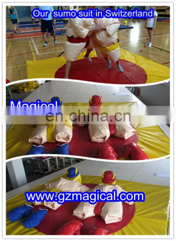 Foam padded infltable sumo suits