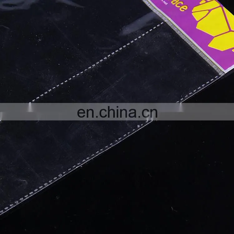 Custom design moisture proof opp packing plastic bag/opp poly bag with clear window and header