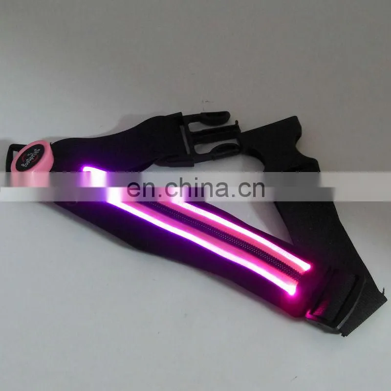 LED waistband for mobile LED belt for key Glow waistband for sport