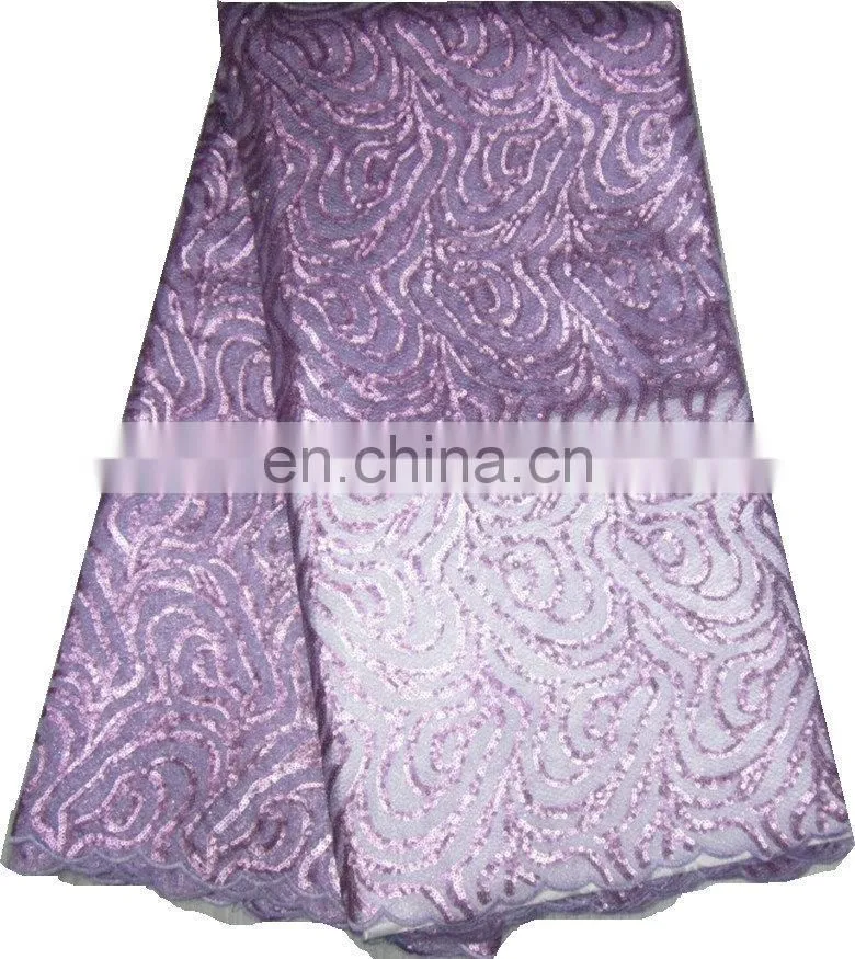 high quality african french lace/organza lace/sequin lace (FL534)