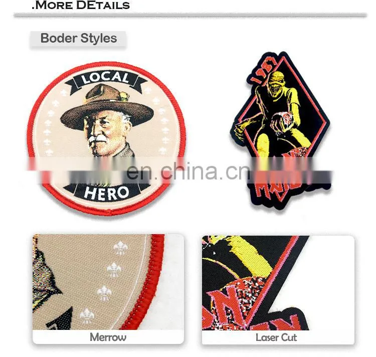 china factory directly custom digital printed woven patches