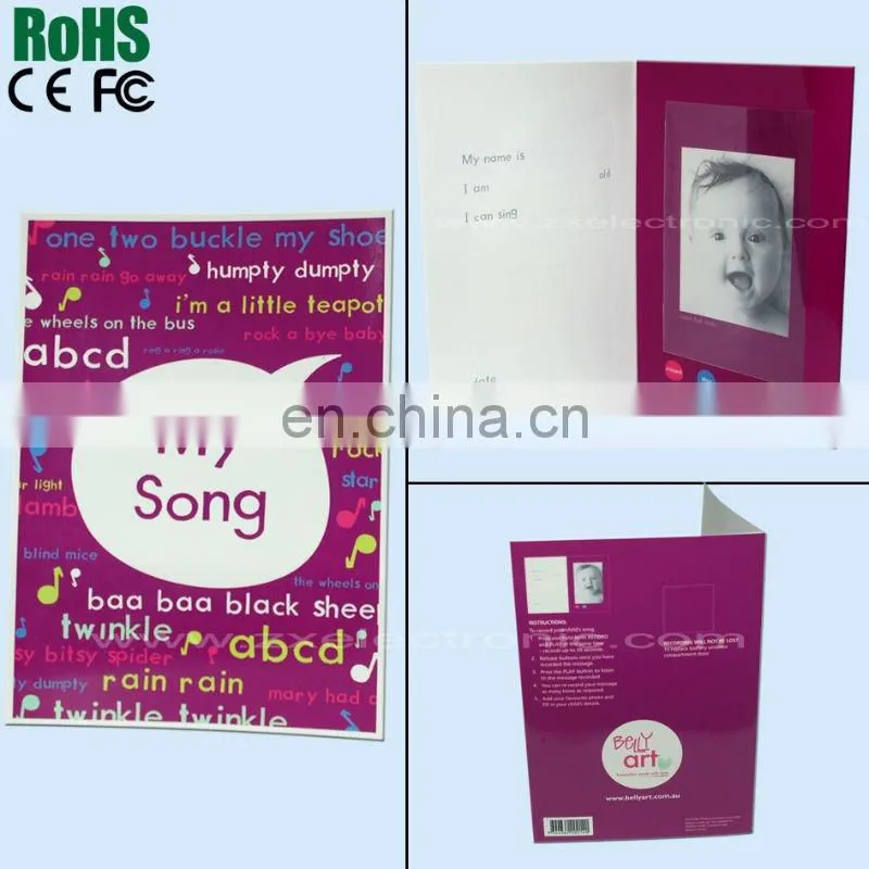 10 to 60 Seconds Chip Recordable Sound Module for Greeting Cards