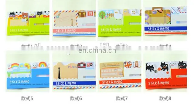 Cute Animal Sticker Bookmark Marker Memo Flags Index Tab Sticky Notes