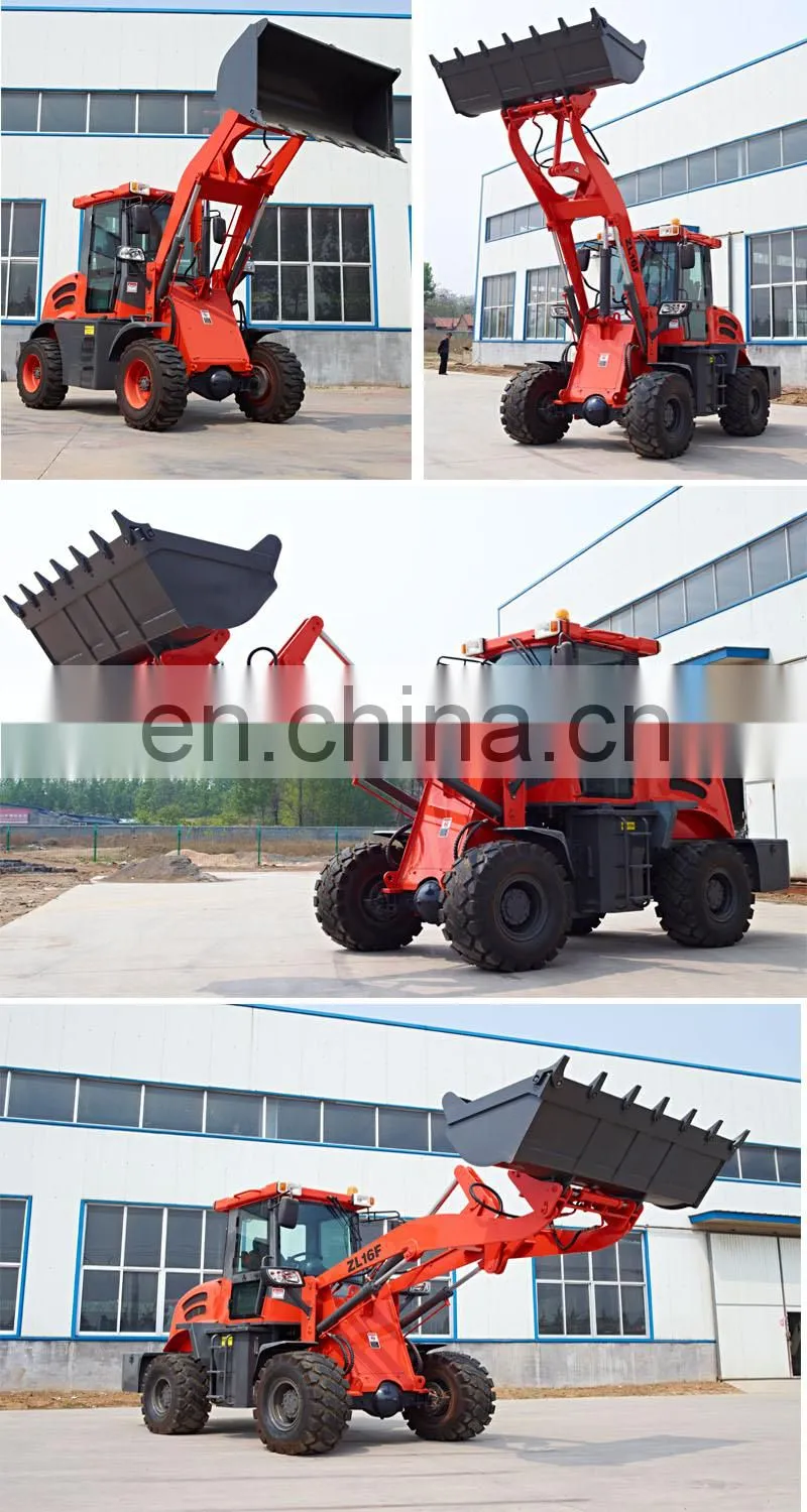 Garden Yard Use 1.6 ton 916 Zl 16 Wheel Loader front loader