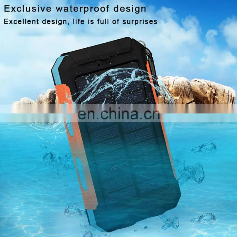 Best selling products 8000mah10000mAh solar power bank with led light