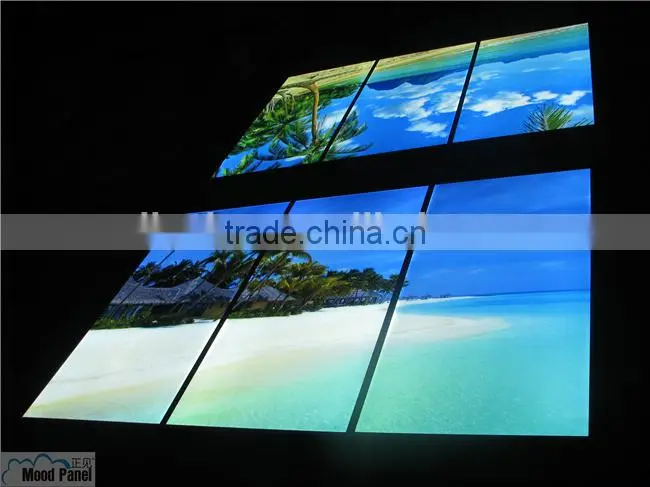 virtual window ocean wall panel light