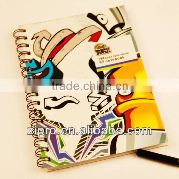 animal print school notebook with spiral