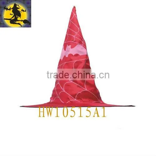 Hot Sale Black Witch Hat with White Spider Web