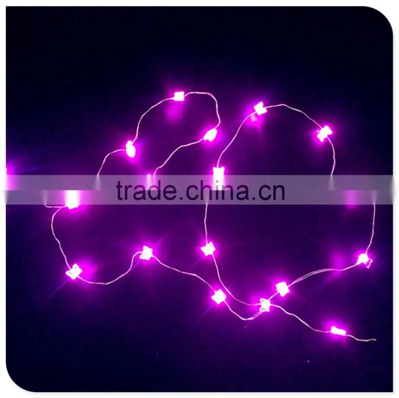 purple color small butteryfly copper wire battery operated led lights