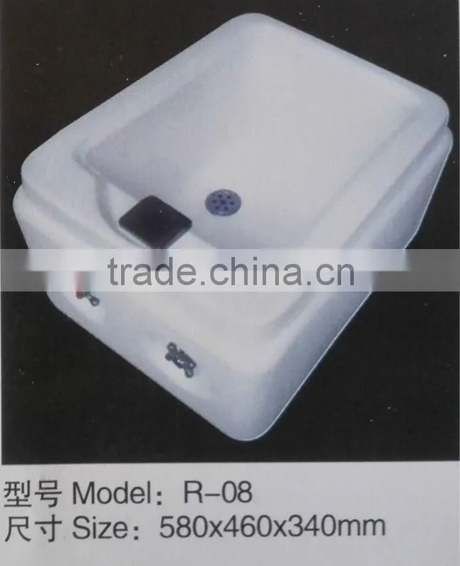 High quality acrylic solid surface art foot spa basin