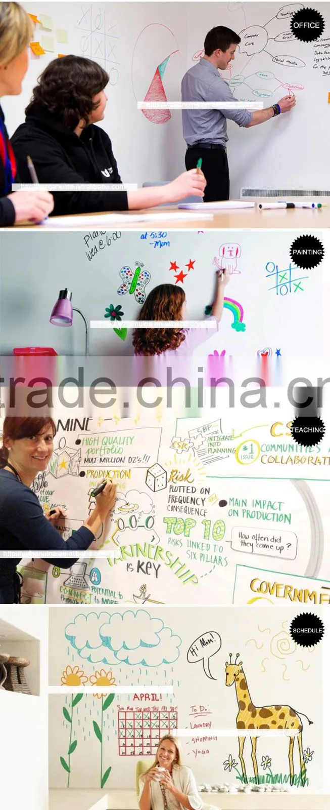 removable wall decal chalkboard stickers blackboard sticker