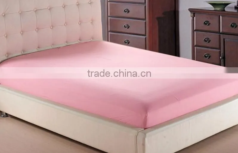 colored hotel bedding cover,polyester knitting fabric mattress cover