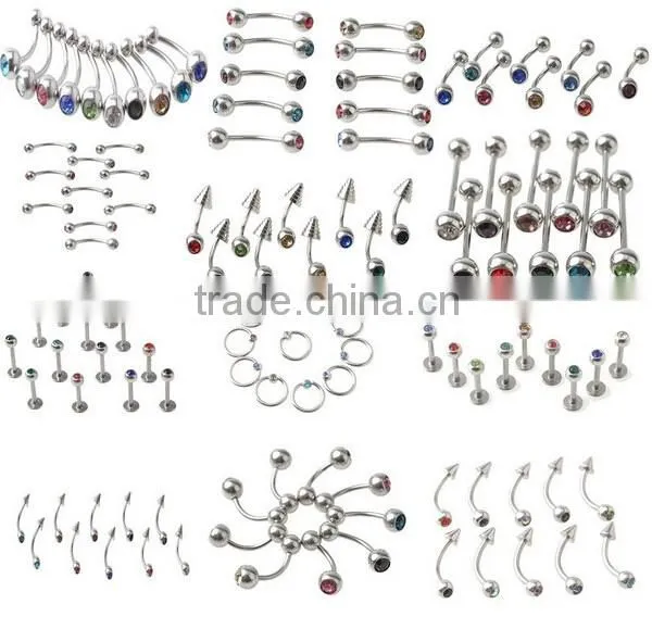 internally threaded tiny cz diamond star labret monroe lip ring piercing body jewellery