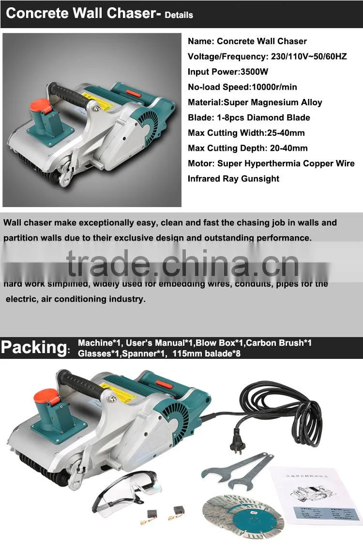 3500W Powerful professional wall chaser