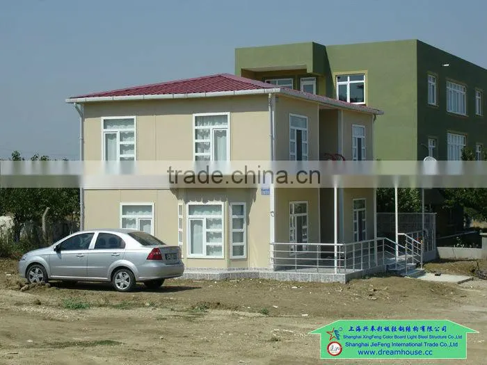 modern steel villa/2 story prefab home/prefabricated house design