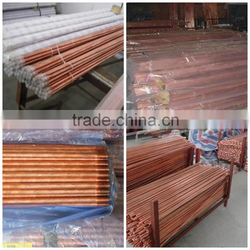 High Quality customized Copper clad Steel Earth Rod,grounding rod with copper plated