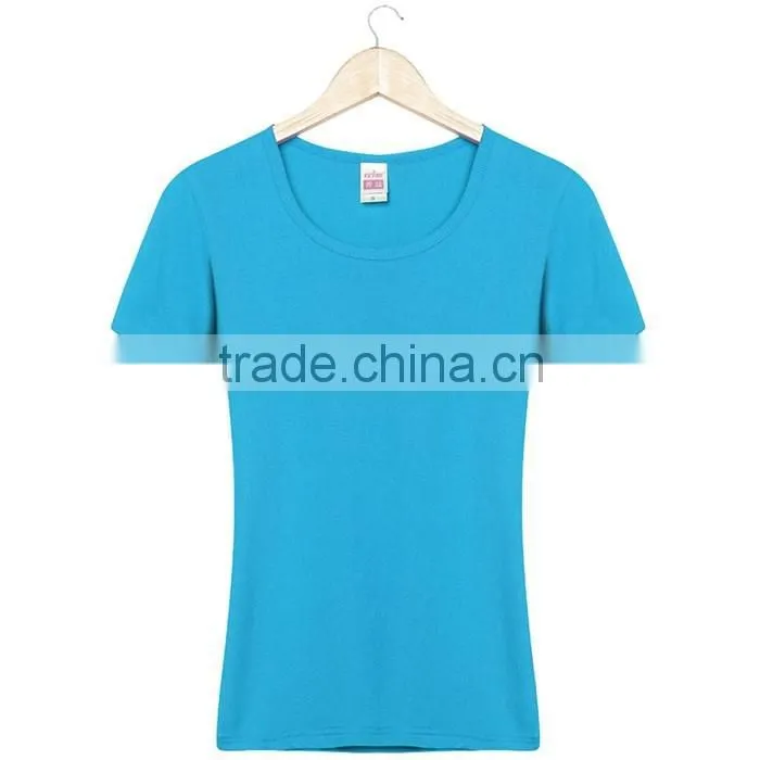 new style custom t shirt, Soft fabric round neck woman shirt