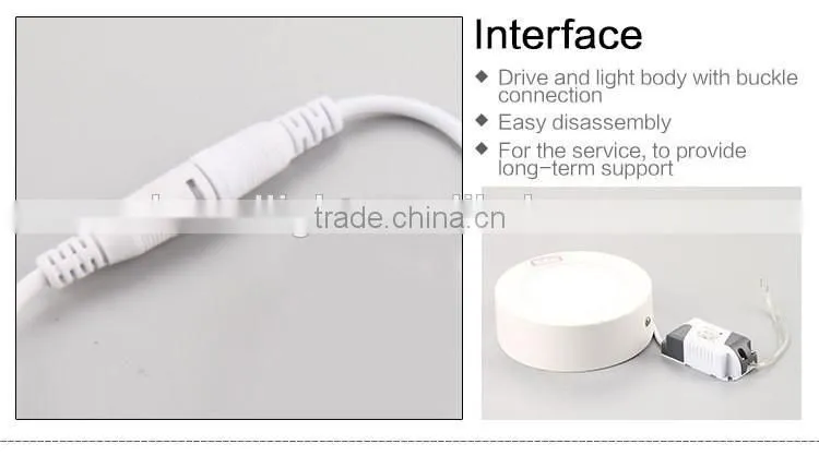 High Quality Aluminum+LGP Mitsubishi Light Guide SMD Chips 18W Face Mounted Round LED Panel Light