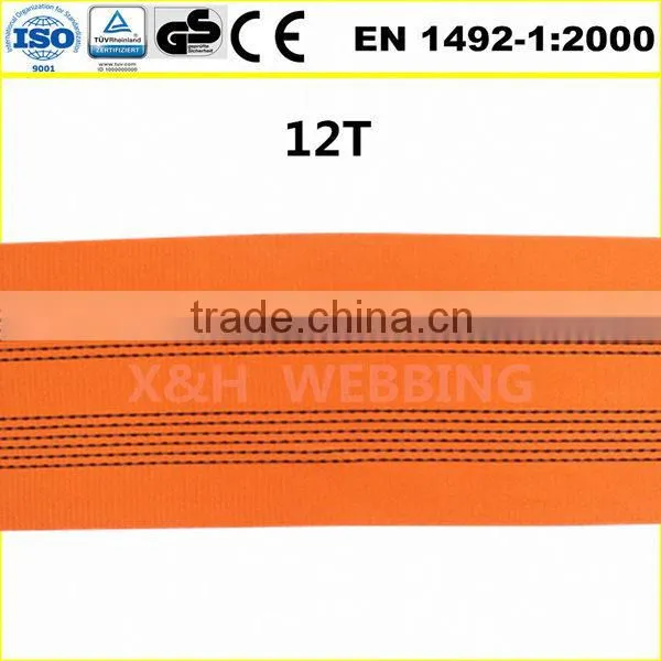 12T eye to eye double flat polyester lift sling