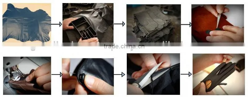 Men's driving leather gloves goatskin handmade leather gloves
