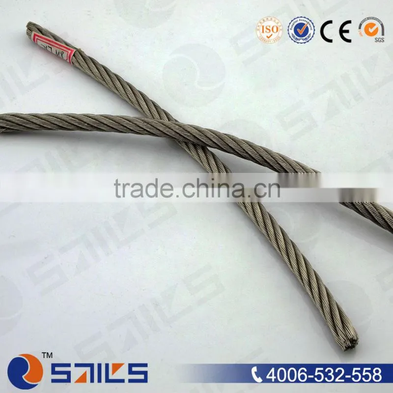 1x19 elevator 16mm galvanized steel wire rope price
