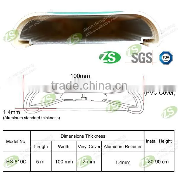Wall Mounted High Quality Anti-bacterial Flame Retardant rubber clear wall guard For Hospital Corridor