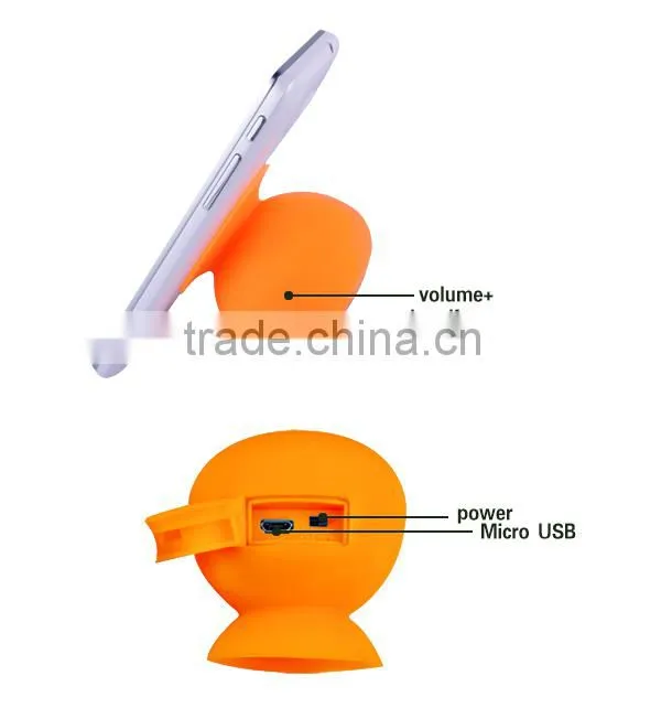 2015 silicone loud voice outdoor waterproof bluetooth speaker
