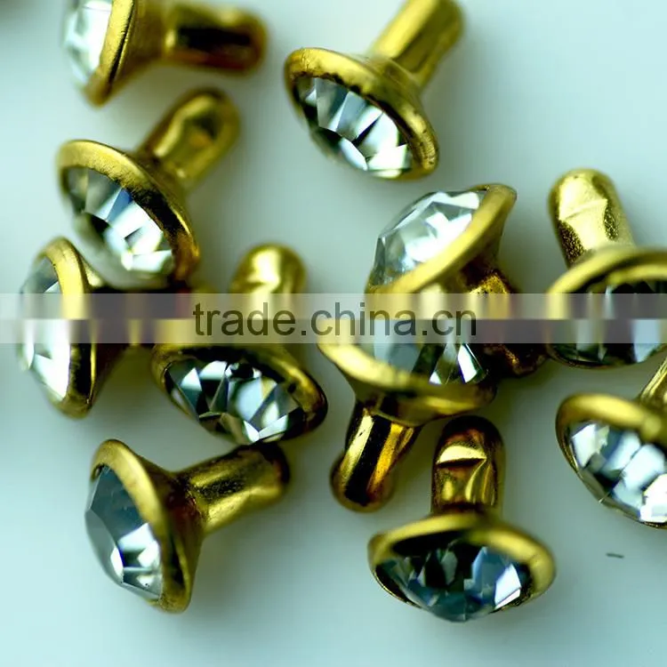 Shining blind rhinestone rivet, crystal diamond rivets wholesale